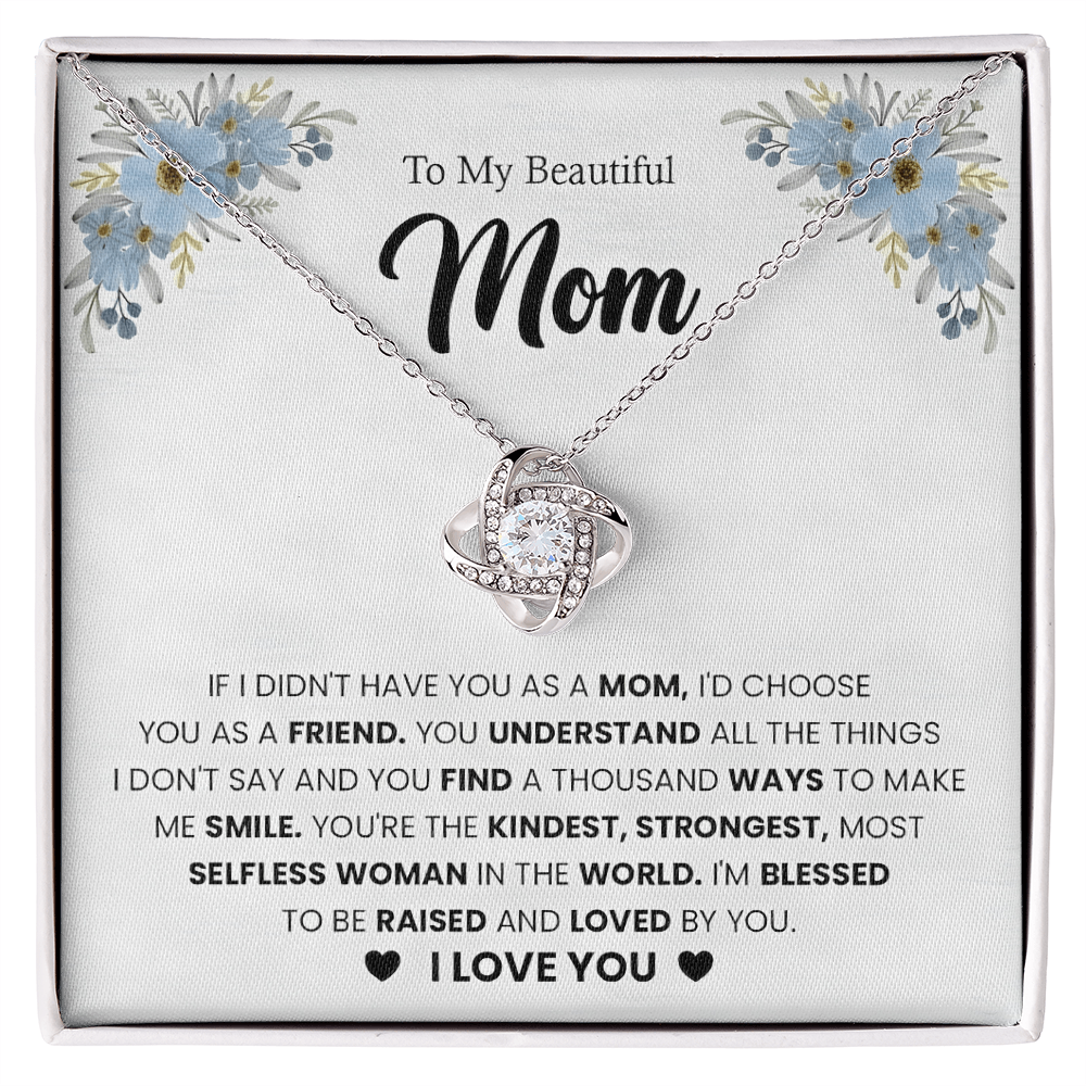 To My Beautiful Mom Necklace, Gift for Mom From Daughter or Son