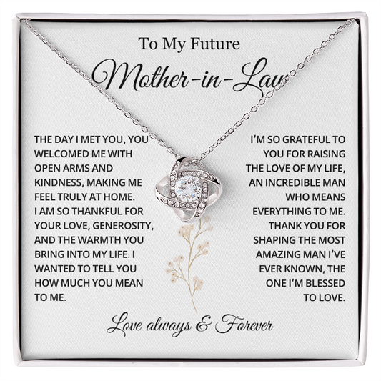 Sentimental Necklace for Future Mother-in-law With Heartfelt Message Card