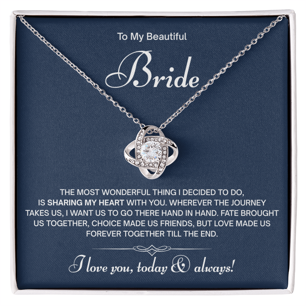 To My Beautiful Bride Necklace – On Our Wedding Day
