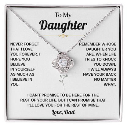 Daughter Graduation Necklace, You Will Always Be My Little Girl Necklace for Daughter From Dad