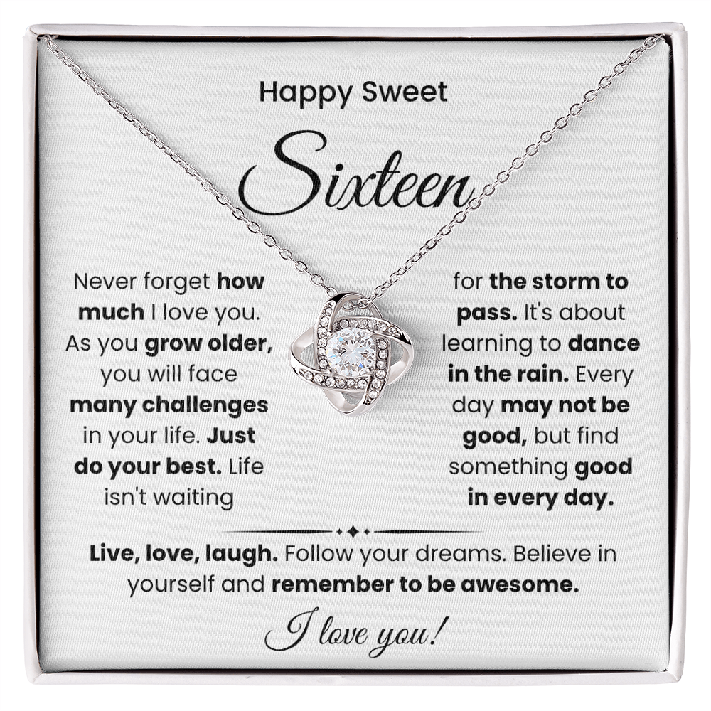 Sweet 16 Necklace, A Special Day for a Special Girl