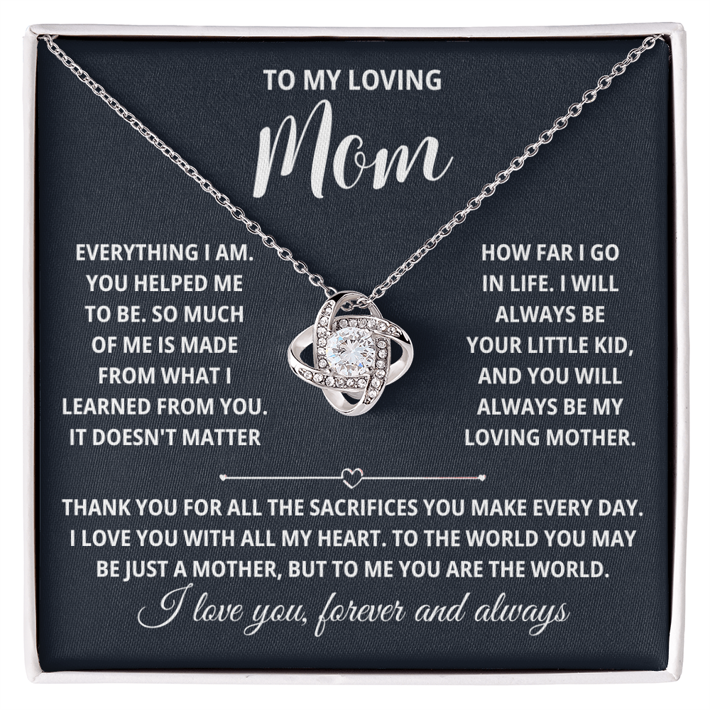 To My Mom - My Bestfriend & The Best Mom Ever - Love Knot Necklace
