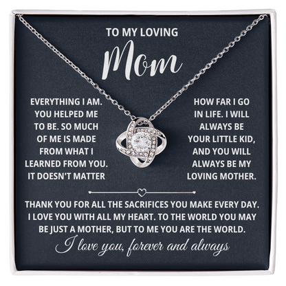To My Mom - My Bestfriend & The Best Mom Ever - Love Knot Necklace