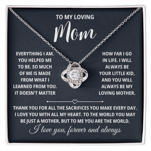 To My Mom - My Bestfriend & The Best Mom Ever - Love Knot Necklace