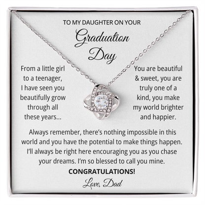 To My Daughter Graduation Gift Necklace From Dad