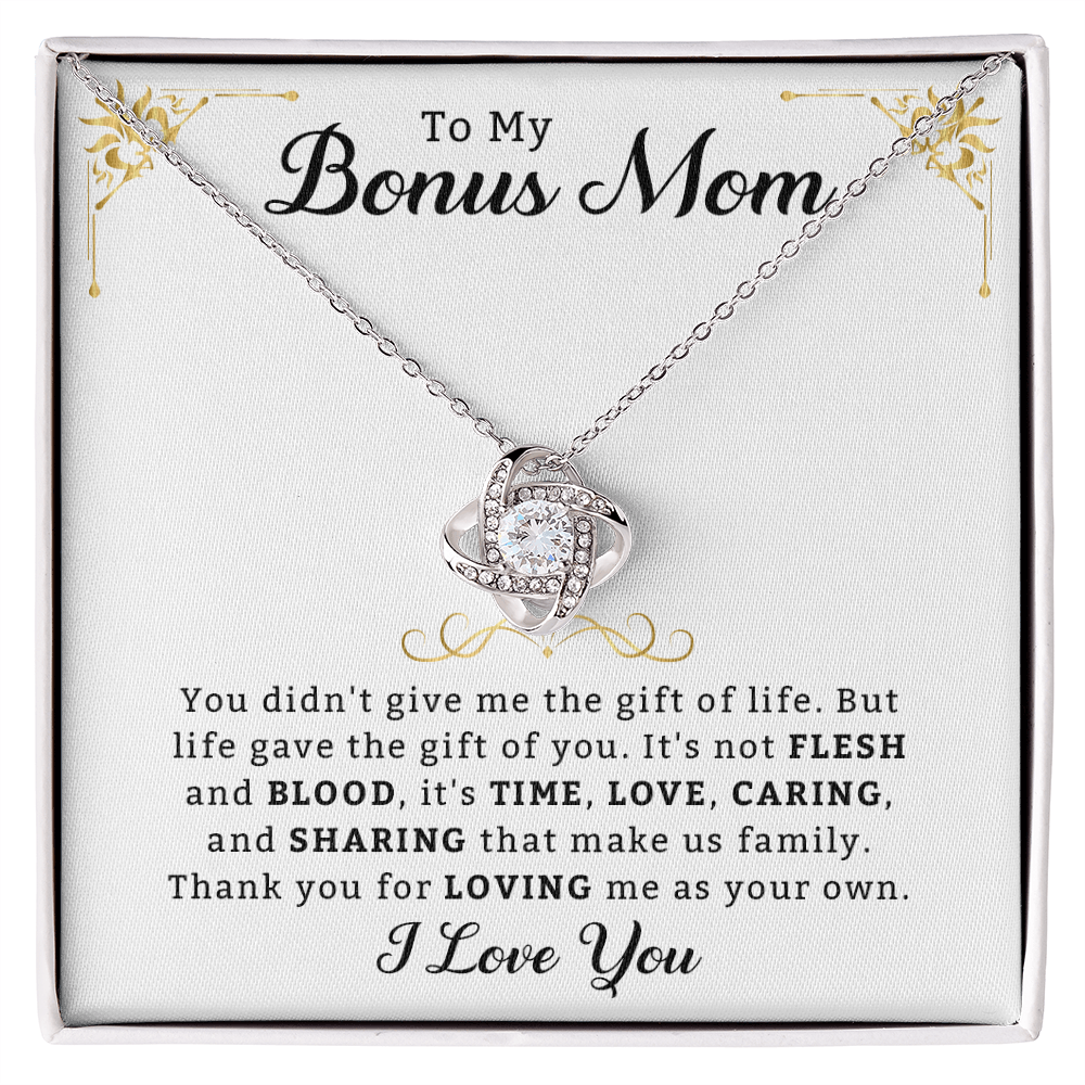 To My Bonus Mom Necklace – Meaningful Gift from Daughter or Son