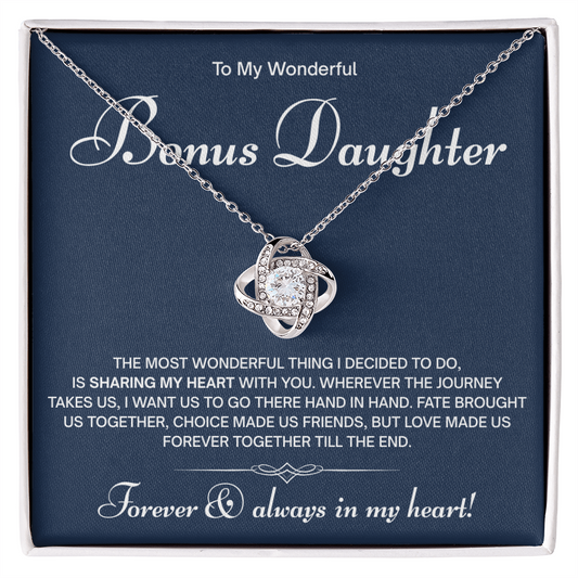 To My Bonus Daughter Necklace – A Gift from the Heart