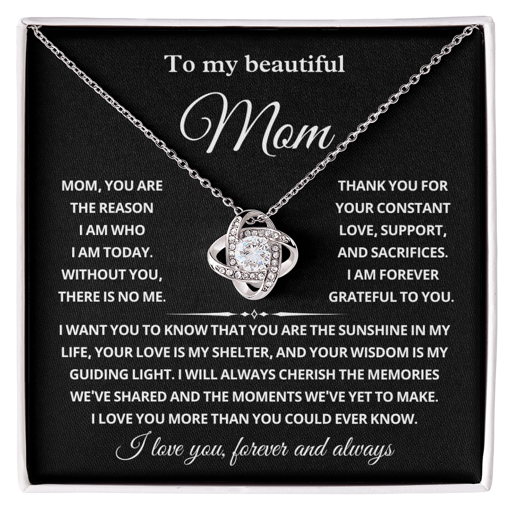 To My Mom Necklace Gifts Meaningful Gift to Mom From Son, Girlfriend to Boyfriend's Mom Gifts
