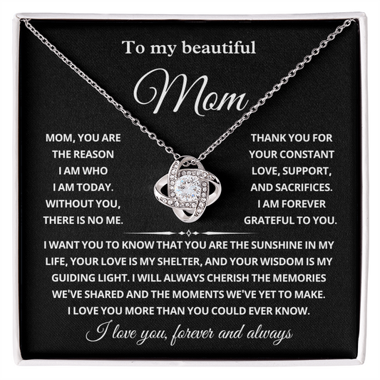 To My Mom Necklace Gifts Meaningful Gift to Mom From Son, Girlfriend to Boyfriend's Mom Gifts