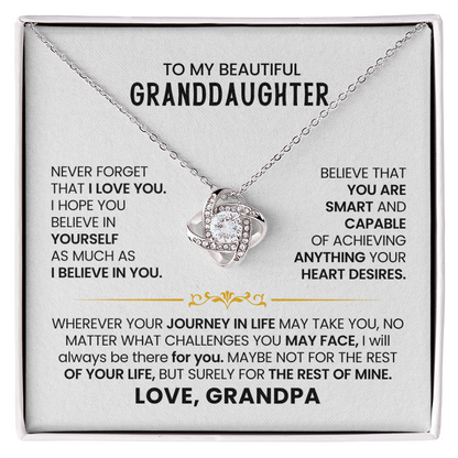 To My Granddaughter - Never Forget How Much I Love You