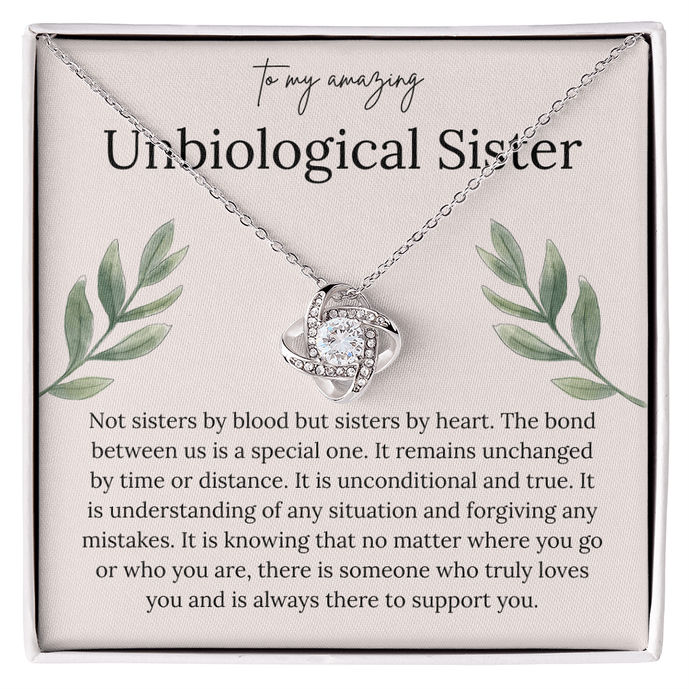 To My Amazing Unbiological Sister - Thank You for Being My Greatest Friend - Necklace
