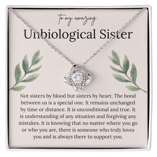 To My Amazing Unbiological Sister - Thank You for Being My Greatest Friend - Necklace