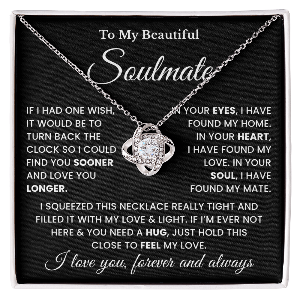 To My Soulmate Necklace, Jewelry for Girlfriend, Wife Gift From Husband