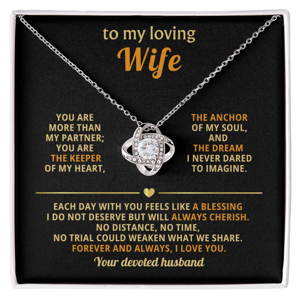 To My Loving Wife - You Are My Rock, My Soulmate, and My Everything - Necklace for Her