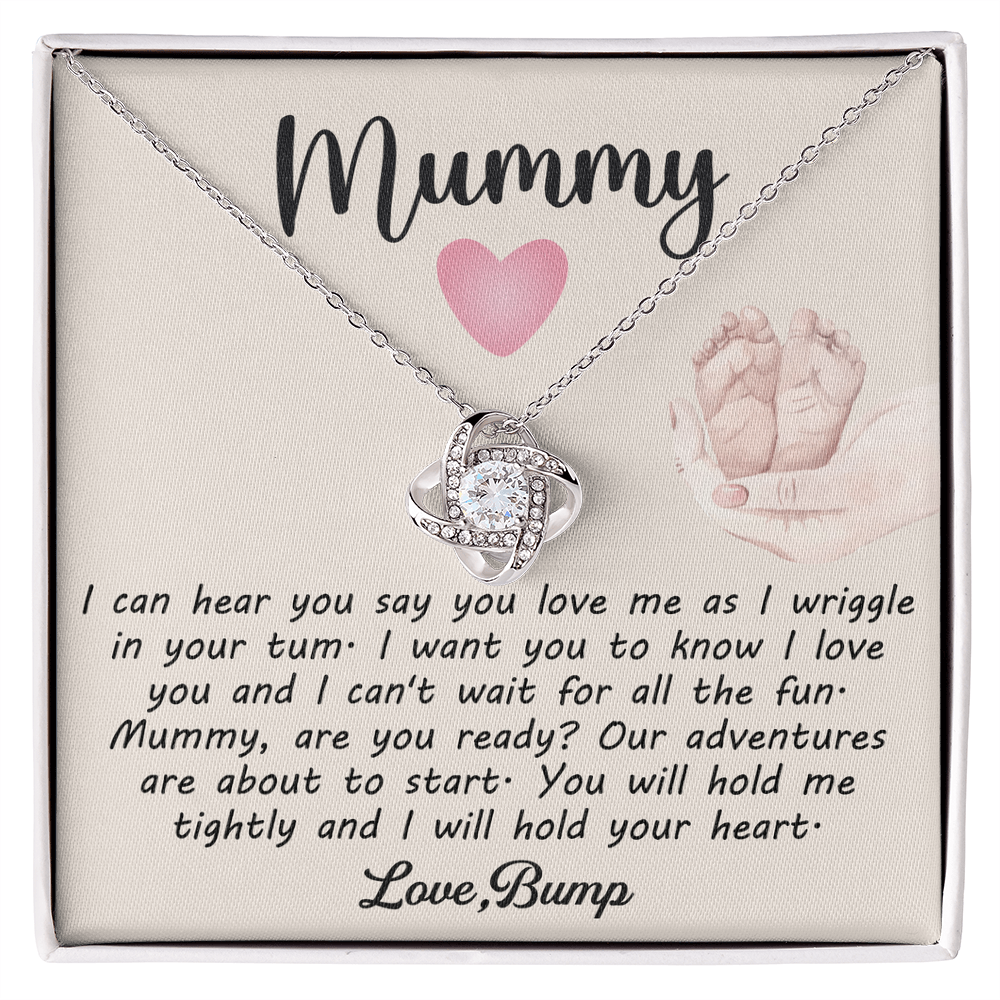 To My Mummy Gifts From Bump - Love Knot Necklace