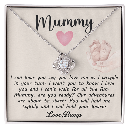 To My Mummy Gifts From Bump - Love Knot Necklace