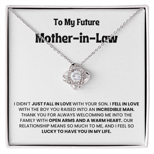 To My Future Mother-in-Law Necklace for Women's Day Gift