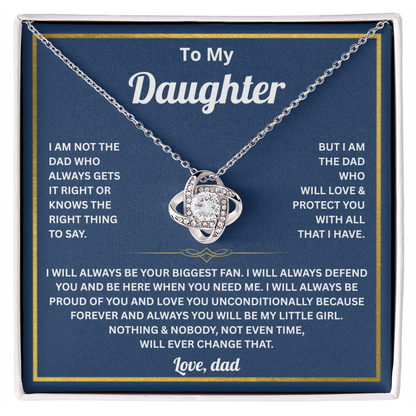 To My Daughter Necklace From Dad, Daddy to Daughter Jewelry - Birthday, Christmas Presents