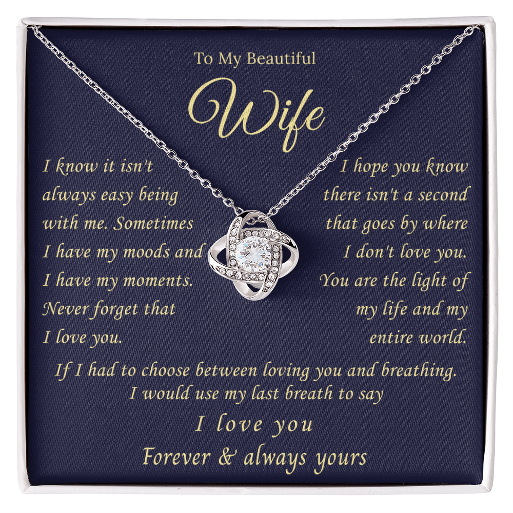 Jewelry for My Wife, the Best Gifts for Wife, Love Knot Necklace Gifts for Soulmate