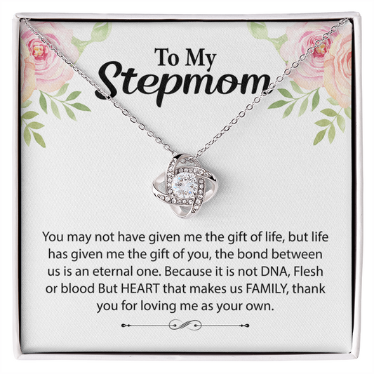 To My Stepmom - a Mom Like You is the Sweetest Gift - Love Knot Necklace