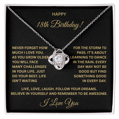 18th Birthday Necklace for Granddaughter – Special Gift from Grandma or Grandpa