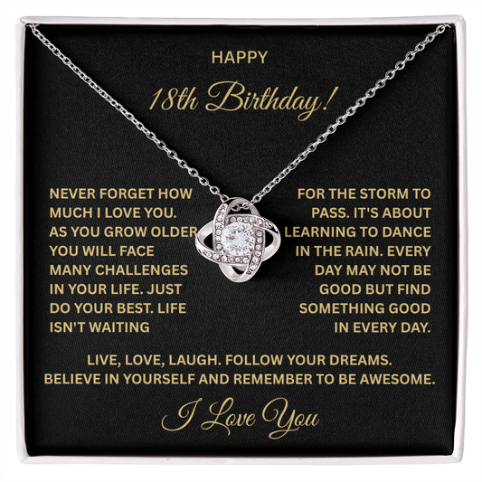 18th Birthday Necklace for Granddaughter – Special Gift from Grandma or Grandpa
