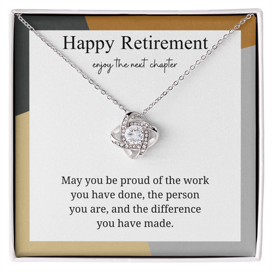 Happy Retirement Necklace for Women - Cheers to a Happy and Healthy Retirement