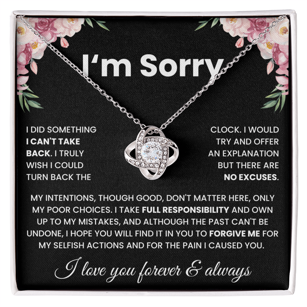 I'm Sorry My Love Necklace – Romantic Apology Gift for Wife or Girlfriend