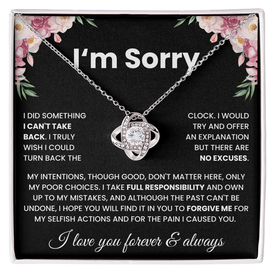 I'm Sorry My Love Necklace – Romantic Apology Gift for Wife or Girlfriend