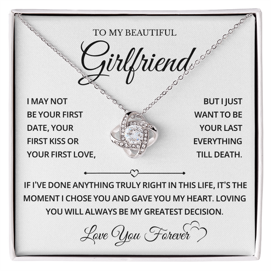 Girlfriends Gifts Romantic Love Knot Pendants On Anniversary, Valentine Day