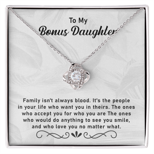 To My Bonus Daughter Necklace Gifts From Stepdad Stepmom