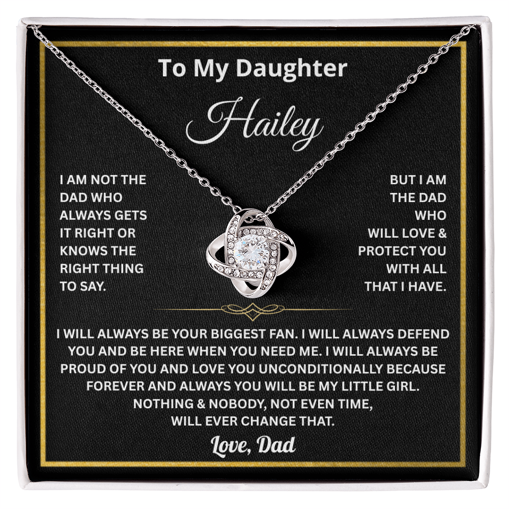 To My Daughter Necklace from Dad, Father Daughter Necklace, Personalize Name Necklace