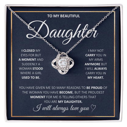 To My Daughter Necklace | Meaningful 2026 "Love You Forever" Gift from Mom or Dad