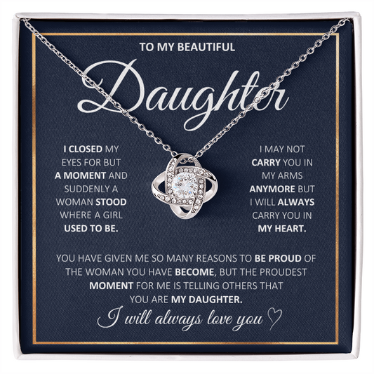 To My Daughter Necklace | Meaningful 2026 "Love You Forever" Gift from Mom or Dad