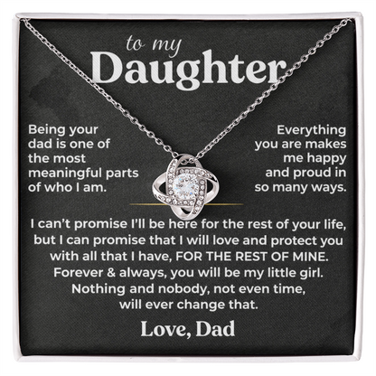 To My Daughter Necklace – Forever Loved Gift from Dad