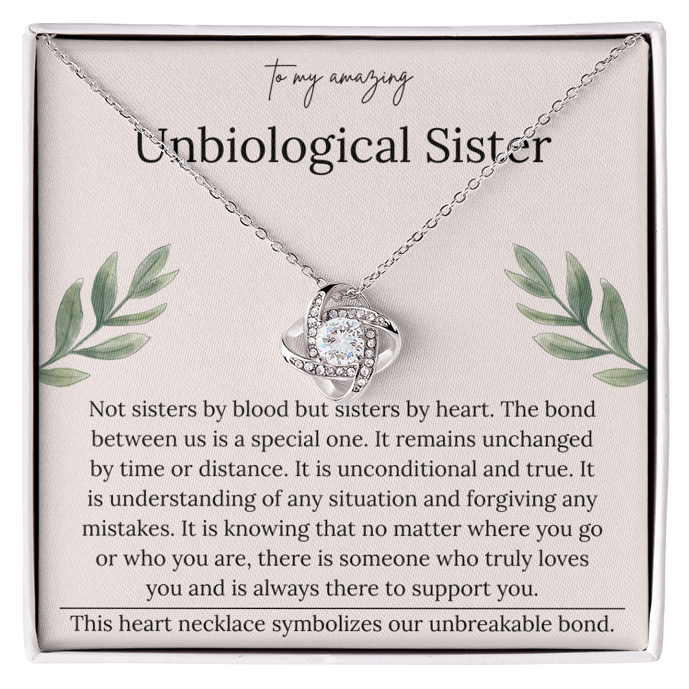 Sentimental Necklace Gift for Bonus Daughter With Heartfelt Message Card