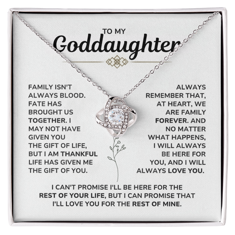 To My Goddaughter Necklace – Meaningful Gift from Godmother or Godfather