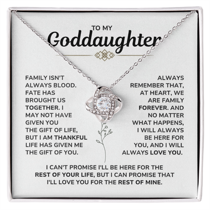To My Goddaughter Necklace – Meaningful Gift from Godmother or Godfather