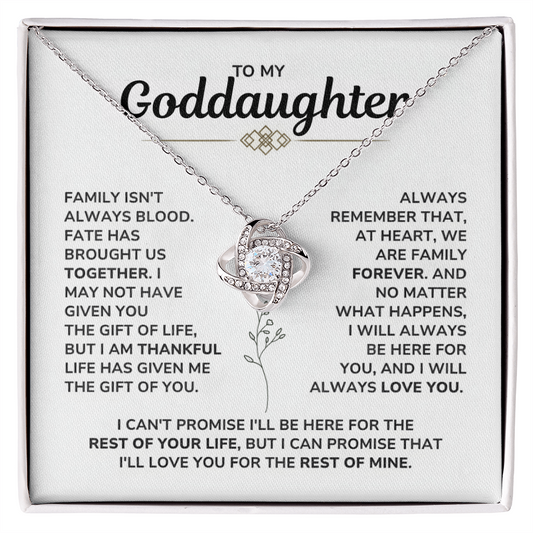 To My Goddaughter Necklace – Meaningful Gift from Godmother or Godfather