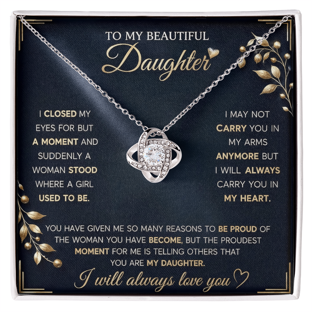 To My Beautiful Daughter Necklace - Gifts From Dad and Mom