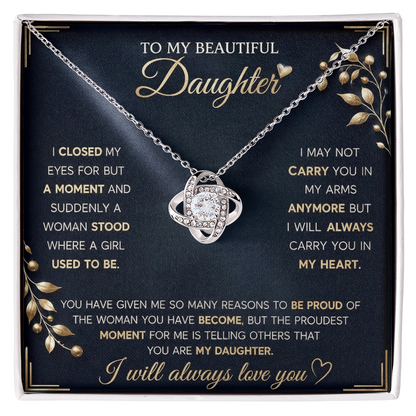 To My Beautiful Daughter Necklace - Gifts From Dad and Mom