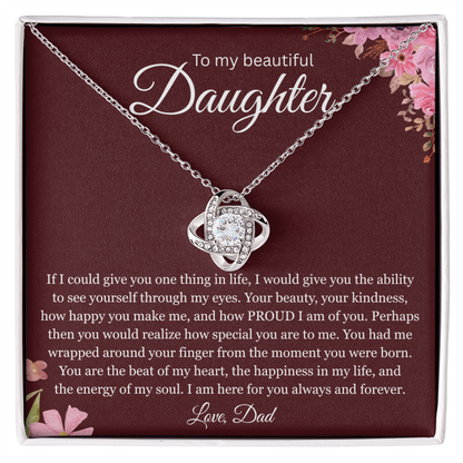 To My Daughter Necklace – Meaningful Gift Necklace from Mom or Dad