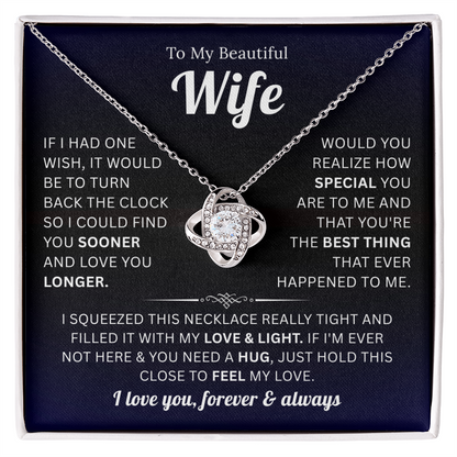 Love Knot Necklace for Women With Gift Box for Romantic, Valentine's Day Gifts