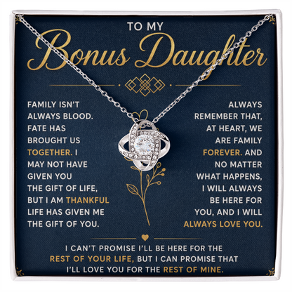 To My Bonus Daughter – Life Blessed Me by Bringing You Into It – Beautiful Keepsake Present