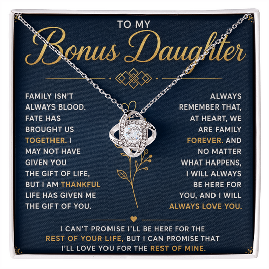 To My Bonus Daughter – Life Blessed Me by Bringing You Into It – Beautiful Keepsake Present