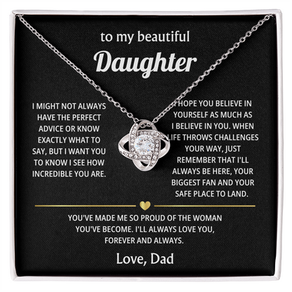 To My Beautiful Daughter – My Love for You Will Last Forever – Heartfelt Keepsake Gift