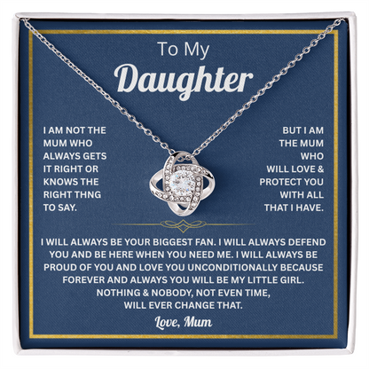 To My Daughter Necklace From Mum, Mother Daughter Gifts For Her