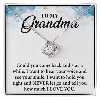 To My Beloved Grandma - in Every Quiet Moment, You Are in My Thoughts- Necklace