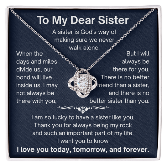 To My Daughter - My Best Friend, and My Forever Friend - Love Knot Necklace