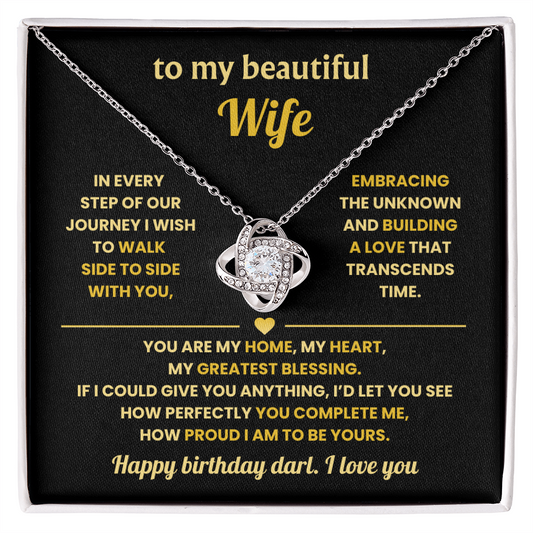 Personalizable Necklace for Wife From Husband, Anniversary Card for Wife, Christmas Birthday Gifts for Wife